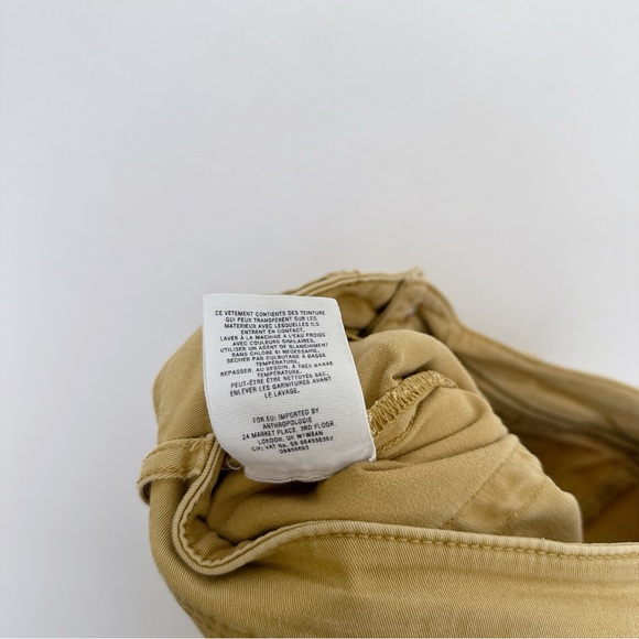 Anthropologie Womens 27 Jefferson Mustard Yellow Slim Utility Pants CN - Picture 11 of 16